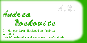 andrea moskovits business card